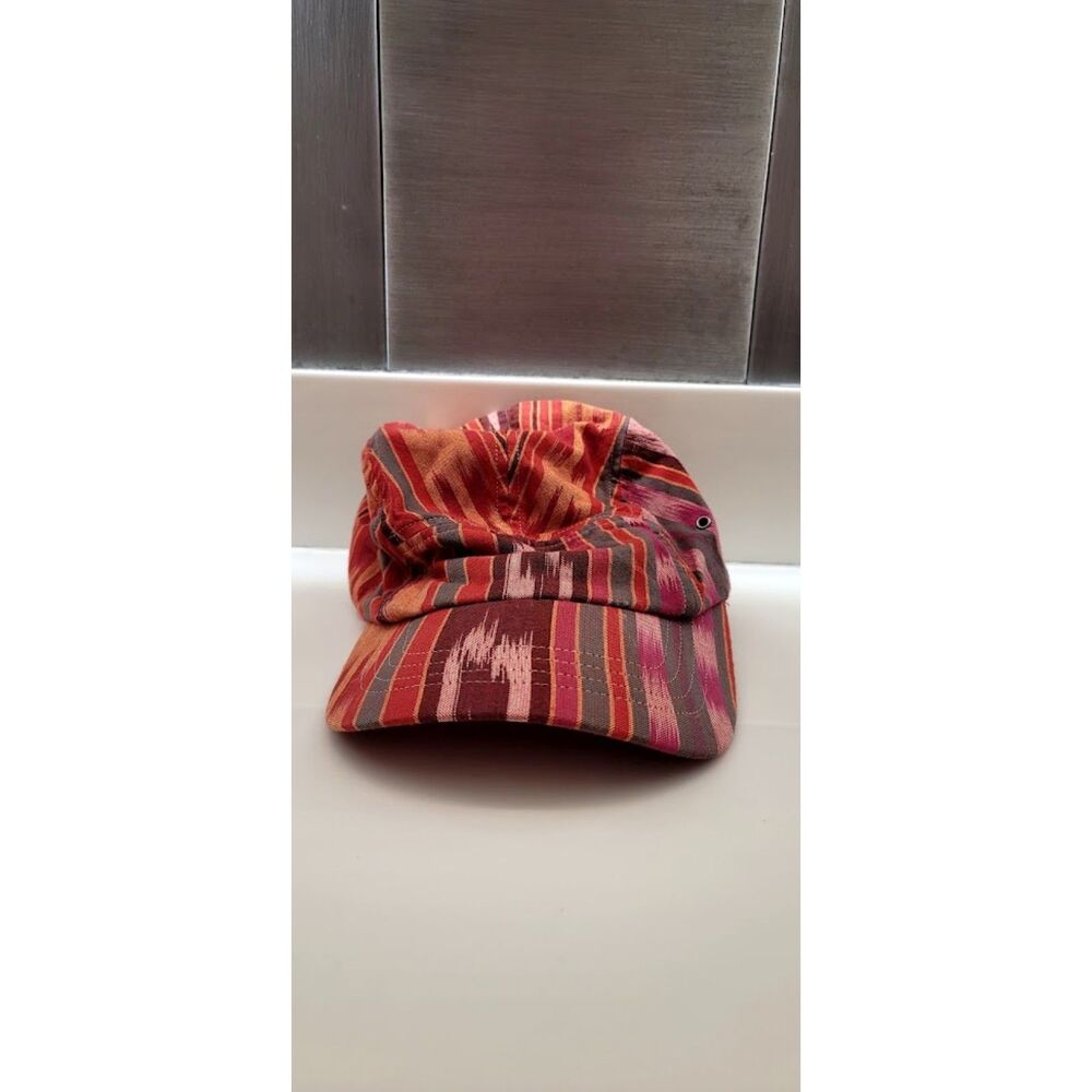 Polo Ralph Lauren 5 Panel Hat Cap Strap Back Southwestern Ikat Pattern Men's VTG - Picture 2 of 9